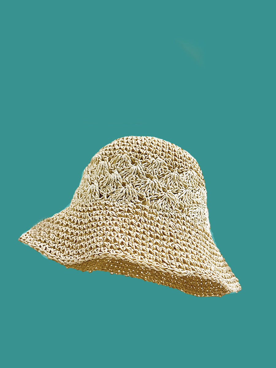 Women Summer Artsy Straw Sunproof Fishman Hat