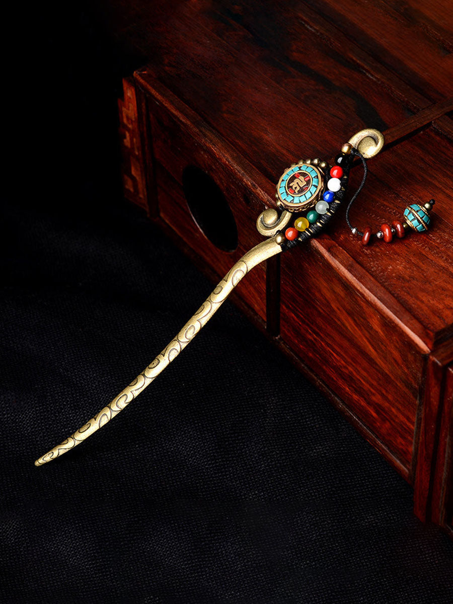 (2 PCS))Retro Elegant Pendant Hairpin