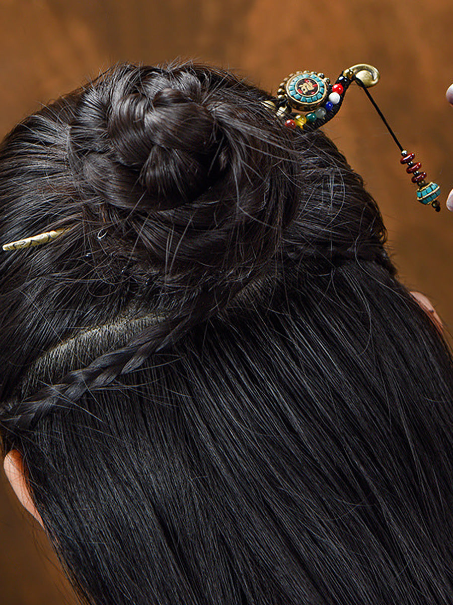 (2 PCS))Retro Elegant Pendant Hairpin