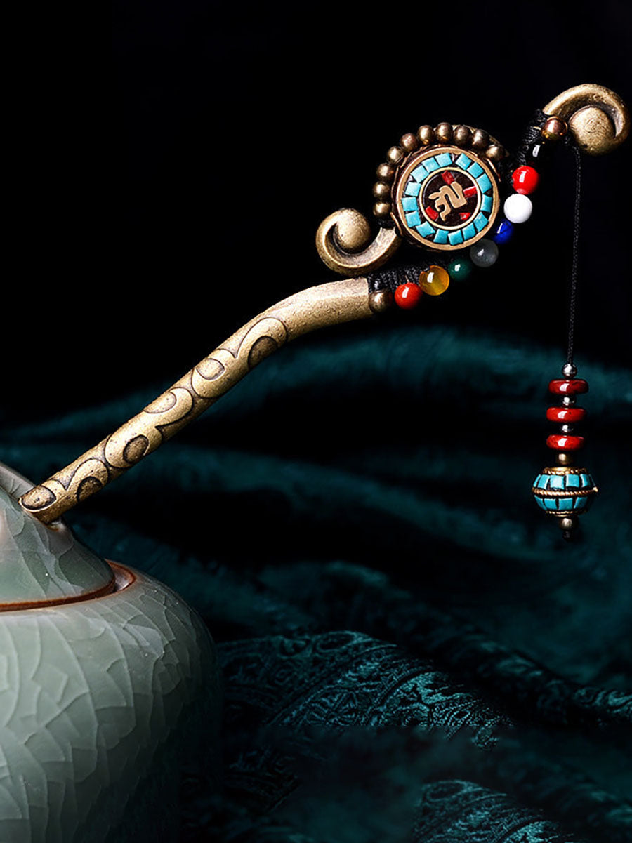 (2 PCS))Retro Elegant Pendant Hairpin