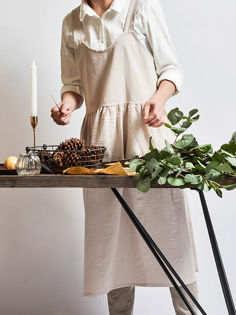 Solid Color Kitchen Florist Apron