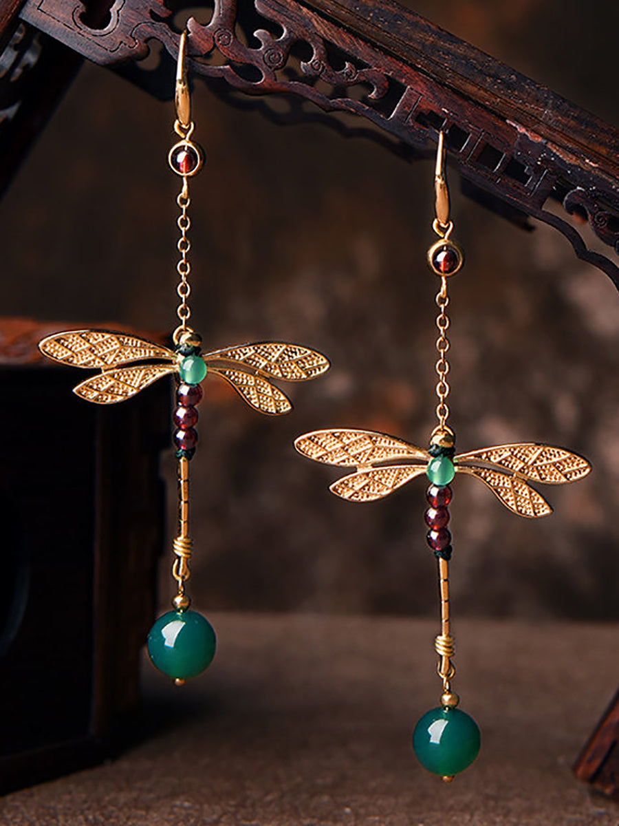 Vintage Irregular Ethnic Dragonfly Women Earrings