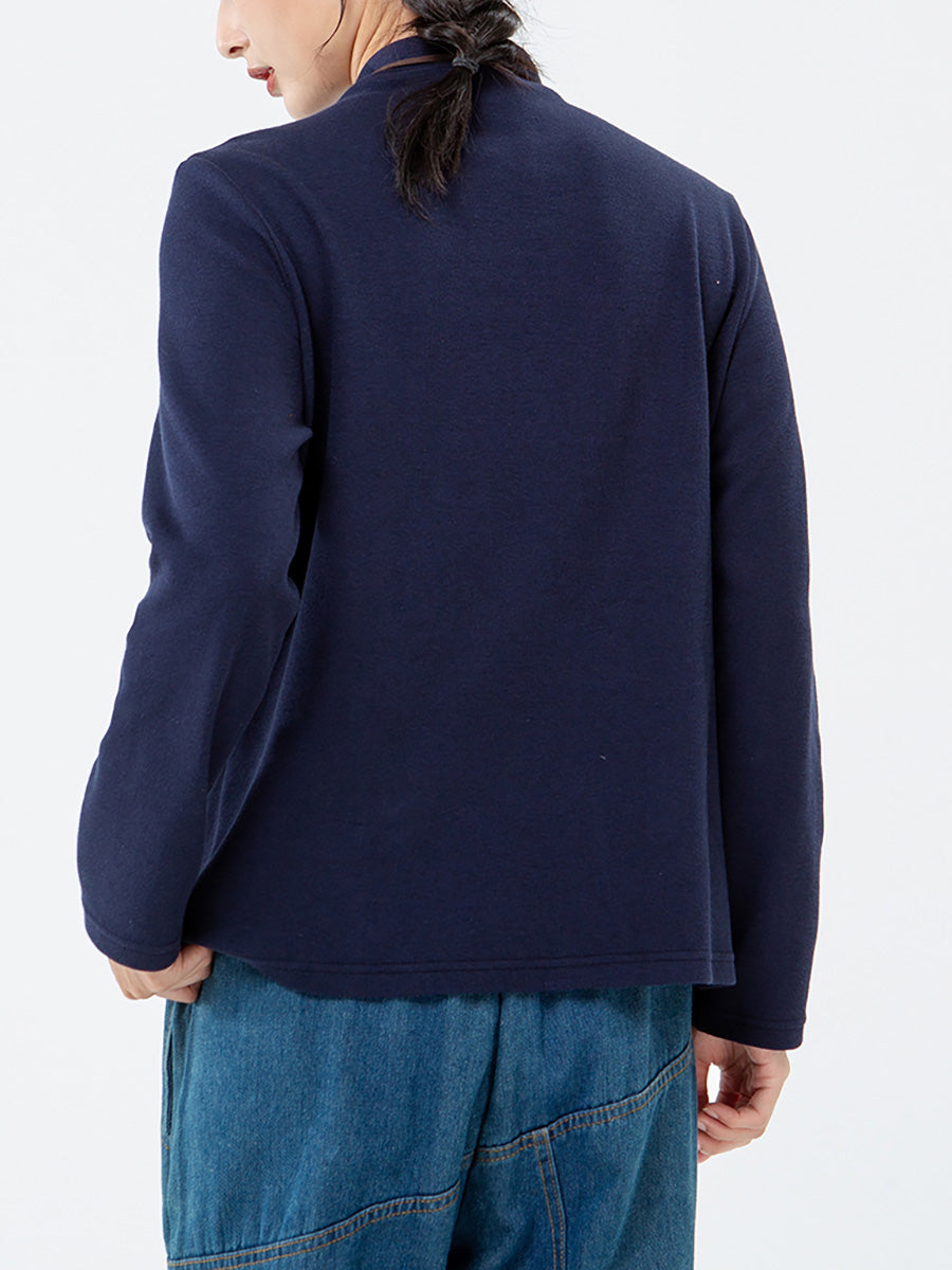 Plus Size - Women Turtleneck Solid Color Long Sleeve T-shirt